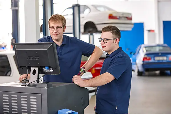 Fahrwerksanalyse in der Werkstatt